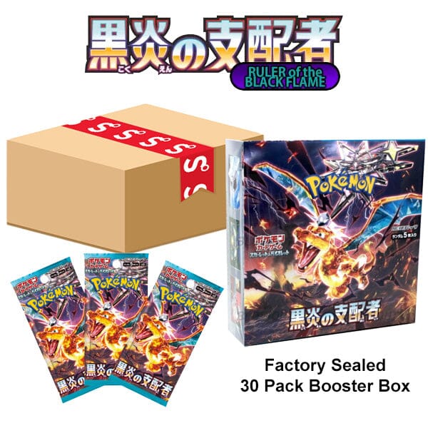 Pokémon TCG Japan: Scarlet & Violet Ruler of the Black Flame Factory Sealed Booster Box (30 Packs) Simple Pokémon