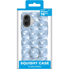 SugarSqueez Squishy Fidget Jelly iPhone Case in Blue or Pink (1pc) Fit For iPhone 16 Plus Simple SugarSqueez Blue