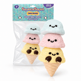 SqueezeSquad Taba Deluxe Premium Silicone Squishies® Fidget Toy - Triple Ice Cream Cone Simple SqueezeSquad