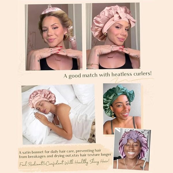 WOW NiteGlam: Silky Satin Sleep Bonnet Simple WOW Beauty