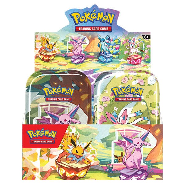Pokémon TCG: Scarlet & Violet Prismatic Evolutions Collectible Mini Tin (Style Ships Assorted) Simple Pokémon