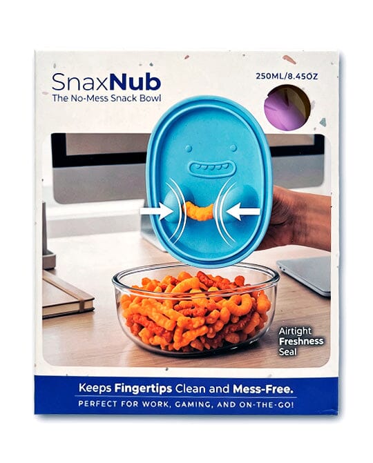 SnaxNub The No-Mess Snack Bowl w/ Silicone Pinchers (250mL Capacity) Color Ships Assorted Simple ProKitchen