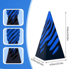 Twist Quest: 3D Printed Fidget Spiral Cone Toy (Blue & Black) Simple Exclusive