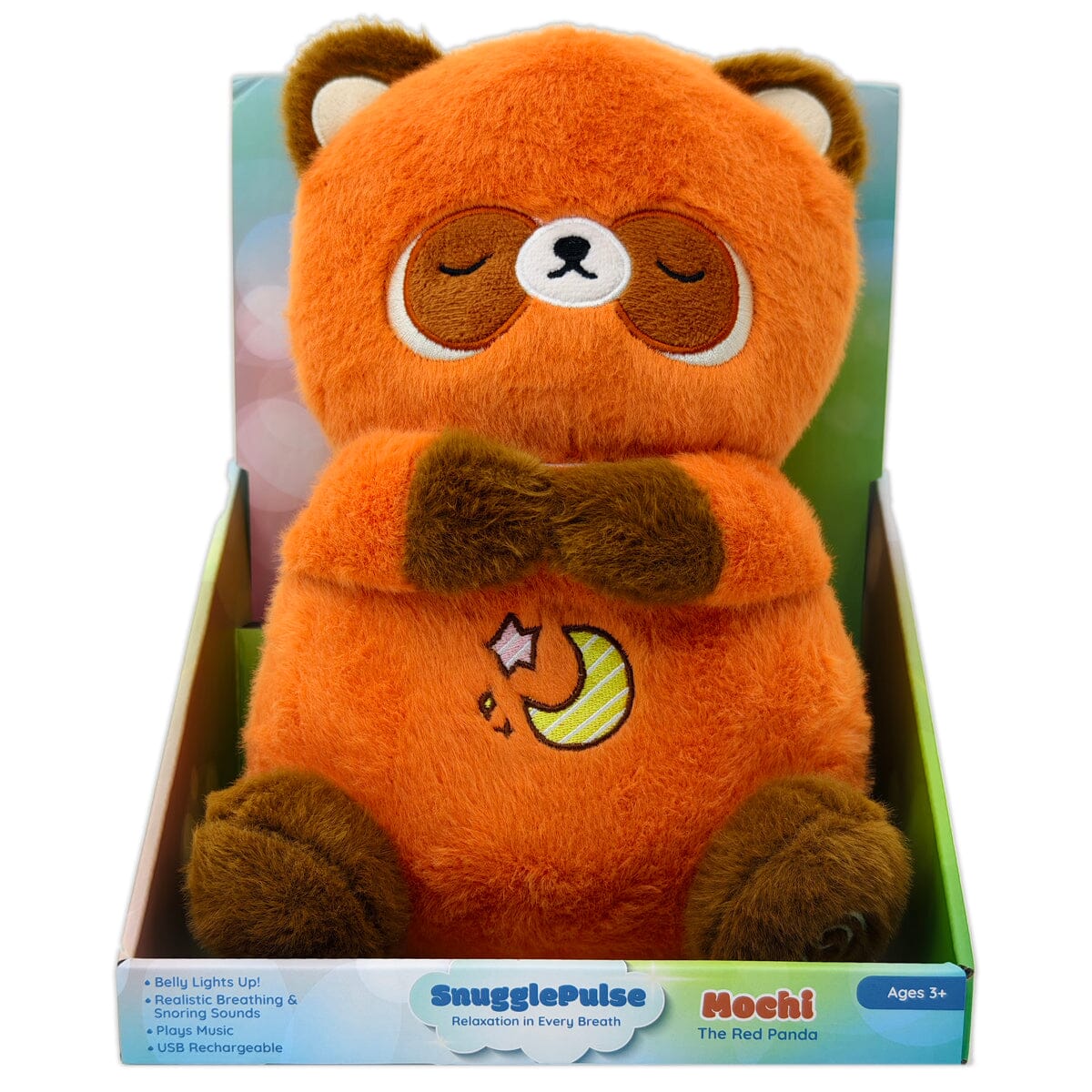 SnugglePulse: Mochi The Red Panda 10" Breathing Sensory Plush Toy Simple Exclusive