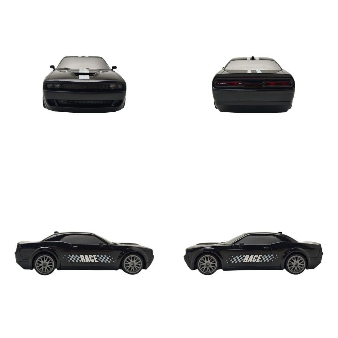 Tough Trax: TurboDrifter - Mini RC Drift Car Black Simple Tough Trax