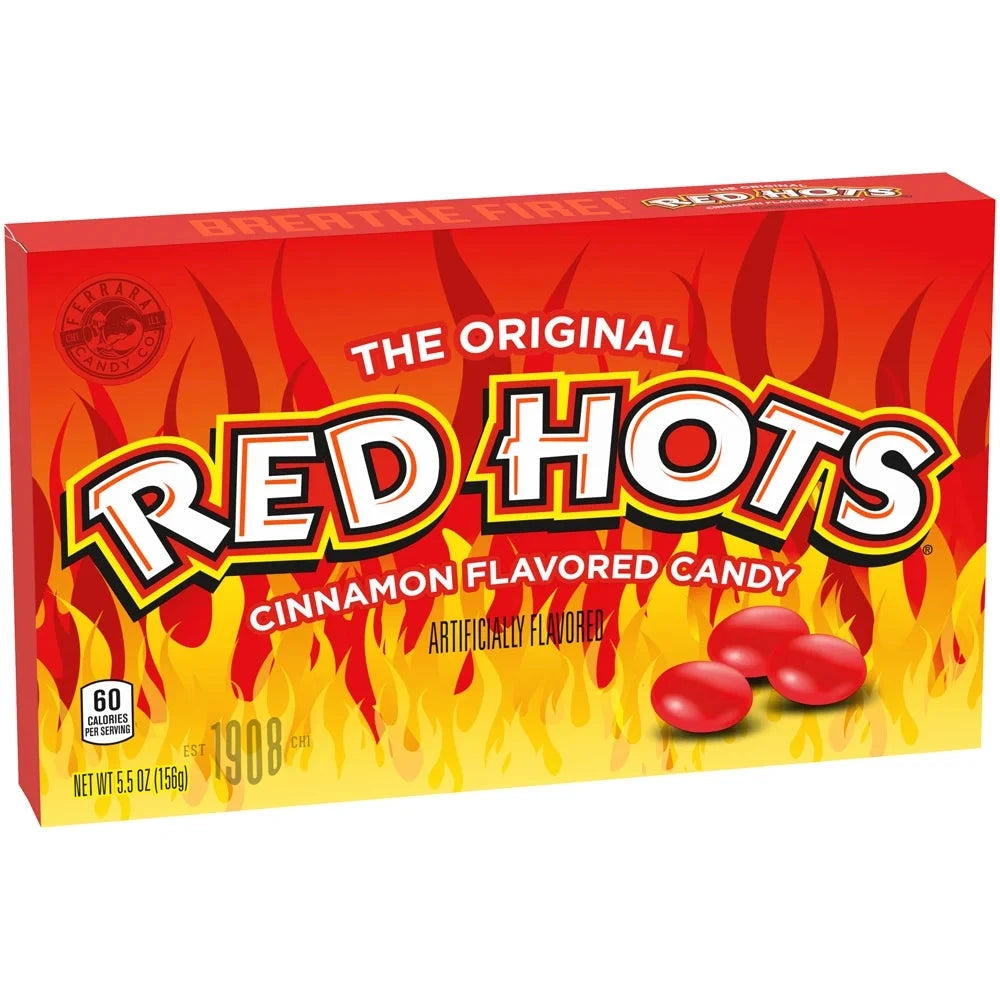 Red Hots Original Cinnamon Flavored Candy Theater Box 5.5 oz Simple Nerds