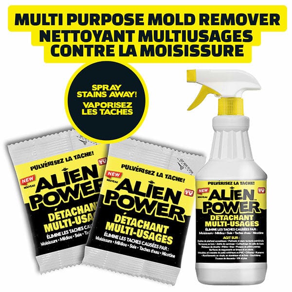 Alien Power Multi Purpose Stain Remover Spray (2oz Powder + 24oz Bottle) Simple Alien Power