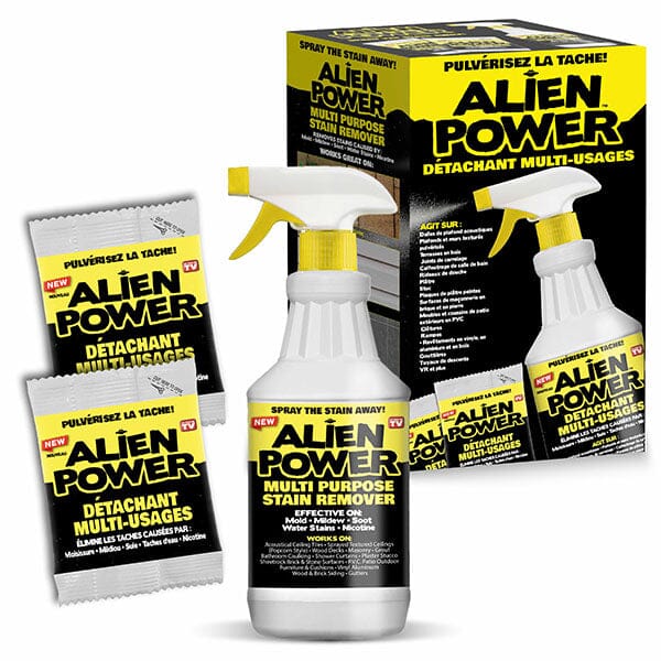 Alien Power Multi Purpose Stain Remover Spray (2oz Powder + 24oz Bottle) Simple Alien Power