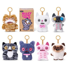 Fuggler Alley Cats Keyrings Series 1 Collectible 5" Plush Toy Hanger Blind Box (1pc) Simple Fuggler