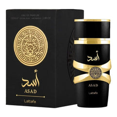 Asad by Lattafa Perfumes Masculine Eau de Parfum Fragrance Spray (100mL) Simple Showcase