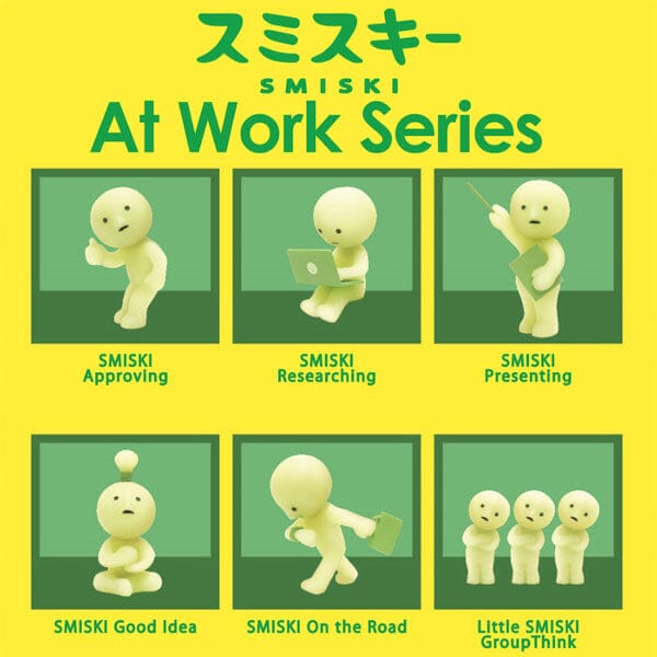 Smiski At Work Series Collectible Glow in the Dark Figurine Blind Box (1pc) Simple Smiski