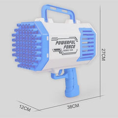 The Bazooka Gubble LED Bubble Gun | Includes 100mL Kid & Pet Safe Bubble Solution Simple Showcase