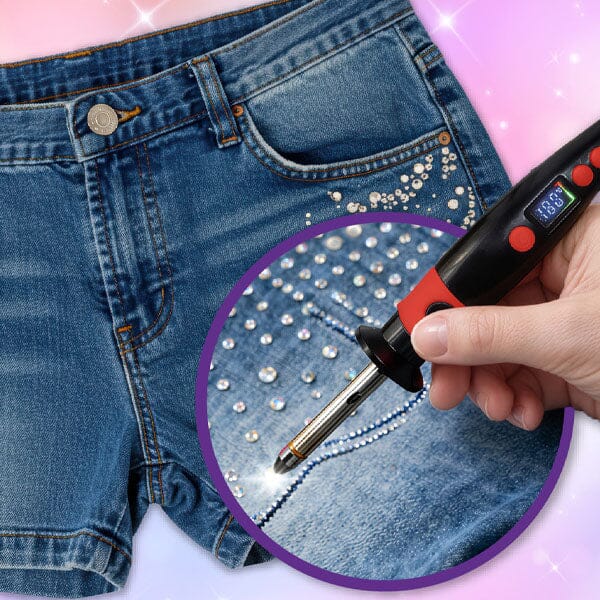 Dazzlify Hot-Fix Bedazzle Rhinestone Applicator Wand Large Kit Simple Dazzlify