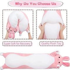 Plush Body Pillow Toy Styles (3FT Long!) | Pink Bunny | Ships Early May Preorder Showcase