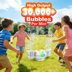 POPALOOZI Light-Up Bubble Storm Machine with Remote Simple Exclusive