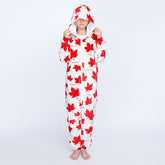 Cozy Cuddler "Elbows Up!" Canada Flannel Onesie For Adults & Kids (1pc) Multiple Sizes Simple Cozy Cuddler