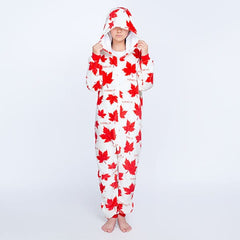 Cozy Cuddler "Elbows Up!" Canada Flannel Onesie For Adults & Kids (1pc) Multiple Sizes Simple Cozy Cuddler