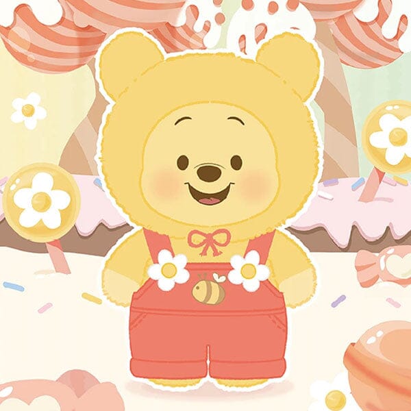 TOP TOY x Disney: Winnie The Pooh "Candy Bear" Series Plush Keychain Blind Box (1pc) Simple TOP TOY