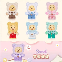 TOP TOY x Disney: Winnie The Pooh "Candy Bear" Series Plush Keychain Blind Box (1pc) Simple TOP TOY