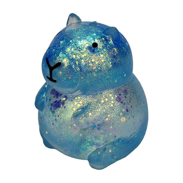 Capybara Kawaii Sparkly Stress Ball Squishy Fidget Toy (1pc) Color Ships Assorted Simple Exclusive