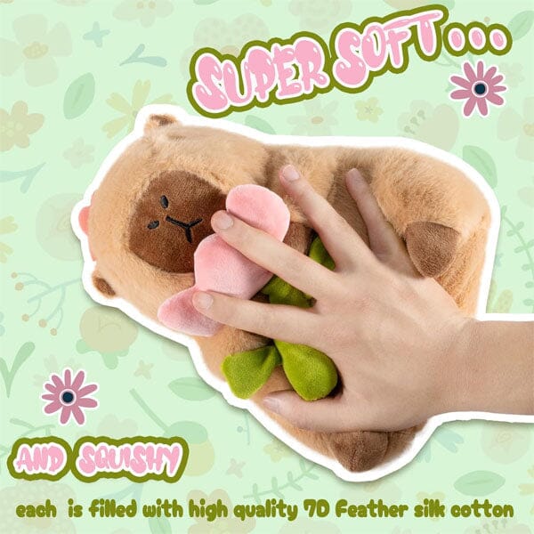 Capybara 9" Kawaii Flower Plush Toy Simple Exclusive