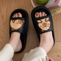 Shhhandals Cartoon Capybara Unisex Anti-Slip Foam Cloud Slides (Multiple Sizes & Colors) Simple Exclusive