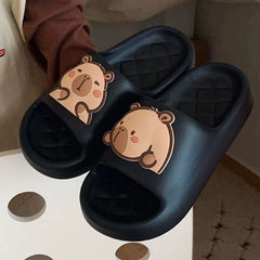 Shhhandals Cartoon Capybara Unisex Anti-Slip Foam Cloud Slides (Multiple Sizes & Colors) Simple Exclusive