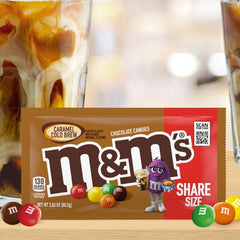 M&M's Caramel Cold Brew Special Edition Chocolate Candy Pouch (2.83oz) Simple M&M's