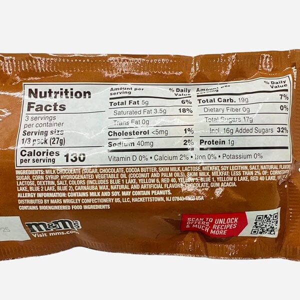 M&M's Caramel Cold Brew Special Edition Chocolate Candy Pouch (2.83oz) Simple M&M's