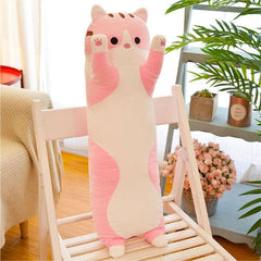 Long Animal Plush Toy Styles (3FT Long!) | Pink Tabby Cat Simple Showcase