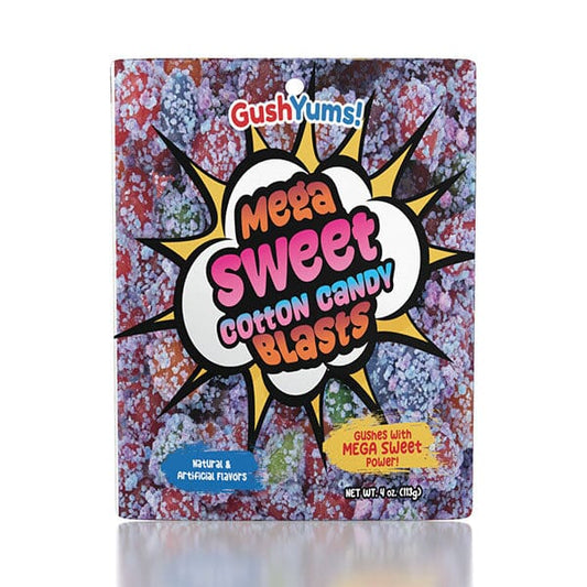 GushYums Mega Sweet Cotton Candy Blasts Gushing Gummy Candy (4oz) Simple GummiYums
