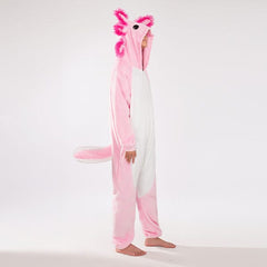 Cozy Cuddler Axolotl Flannel Adult Onesie (1pc) Multiple Sizes Simple Cozy Cuddler