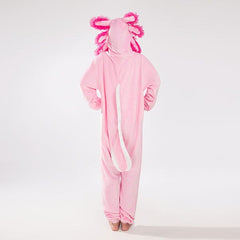 Cozy Cuddler Axolotl Flannel Adult Onesie (1pc) Multiple Sizes Simple Cozy Cuddler