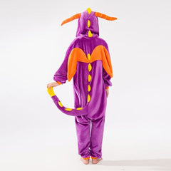 Cozy Cuddler Dragon Flannel Onesie For Adults & Kids (1pc) Multiple Sizes Simple Cozy Cuddler