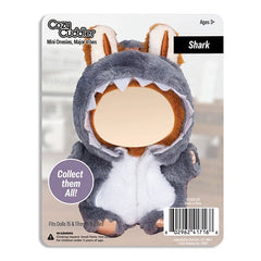 Outfit: Grey Shark Onesie Costume for Dolls - Petite Threads x Cozy Cuddler Simple Exclusive