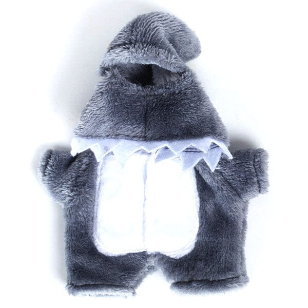 Outfit: Grey Shark Onesie Costume for Dolls - Petite Threads x Cozy Cuddler Simple Exclusive