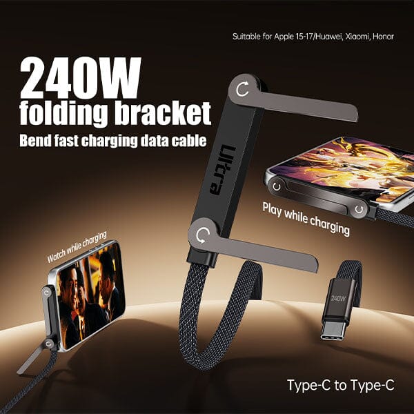 GearWaves USB-C Charging Cable w/ Built-In Phone Stand Simple Exclusive
