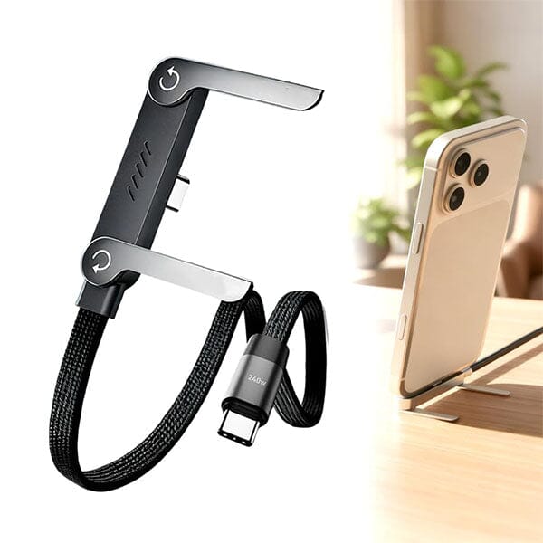 GearWaves USB-C Charging Cable w/ Built-In Phone Stand Simple Exclusive