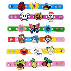 Shoe Charm Silicone Bracelet | Color Ships Assorted Simple Showcase