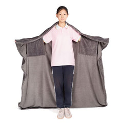 Cozy Cuddler Full-Body Wearable Blanket w/ Foot Pockets (1pc) Black or Grey Simple Cozy Cuddler