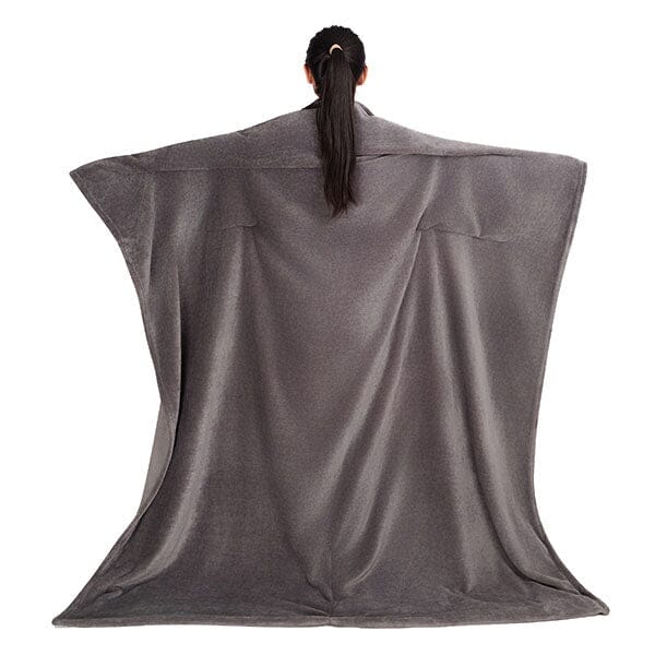 Cozy Cuddler Full-Body Wearable Blanket w/ Foot Pockets (1pc) Black or Grey Simple Cozy Cuddler