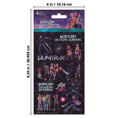 KPop Demon Hunters Sticker Pack (4 Sheets) Simple KPop Demon Hunters