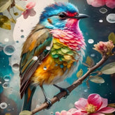 Studio Art Diamond Painting Full Coverage "Vibrant Perch" (40cm x 40cm) Simple Studio Art