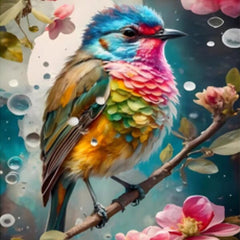 Studio Art Diamond Painting Full Coverage "Vibrant Perch" (40cm x 40cm) Simple Studio Art