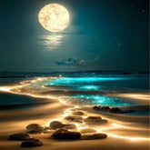 Studio Art Diamond Painting Full Coverage "Moonlit Pathway" (40cm x 40cm) Simple Studio Art