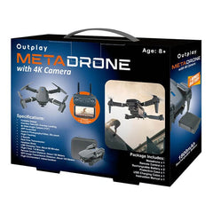 Outplay MetaDrone 4K Dual-Camera RC Drone with Case & Bonus Battery Simple Exclusive