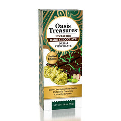 Dubai Pistachio Dark Chocolate Bar Pistachio by Oasis Treasures (75g) Simple Oasis Treasures