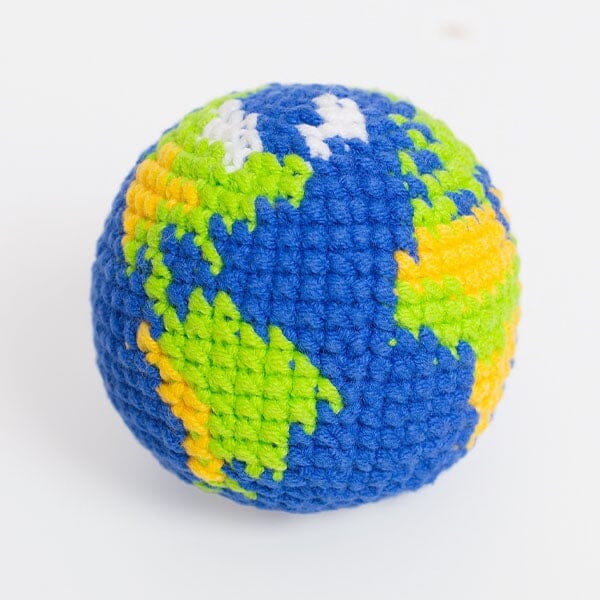 Kixaroo Earth Design Crochet Foot Bag Juggling Sack (1pc) Simple Exclusive