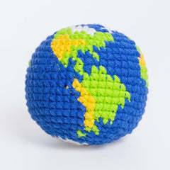 Kixaroo Earth Design Crochet Foot Bag Juggling Sack (1pc) Simple Exclusive