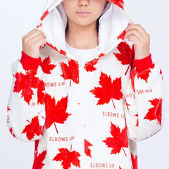Cozy Cuddler "Elbows Up!" Canada Flannel Onesie For Adults & Kids (1pc) Multiple Sizes Simple Cozy Cuddler